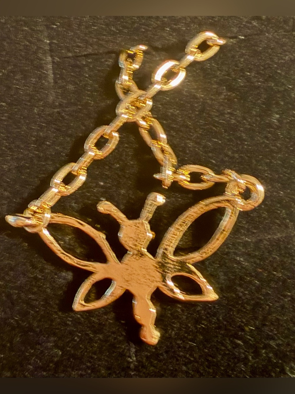 Nina Ricci Butterfly Gold Necklace NWOT - Picture 4 of 7